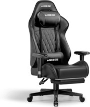 Gaming Chair, Ergonomic Computer Chair With Footrest And Lumbar, Black - $137.99