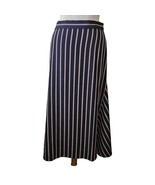 Tommy Hilfiger Navy Blue Pinstripe Midi Skirt Size 14 - £27.66 GBP