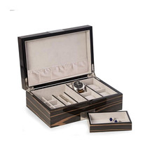 International Lacquered Ebony Wood Valet Box - Brown - $234.00