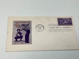 1939 US First Day Cover #855 Baseball Centennial Stamp Cooperstown, NY Used - £18.98 GBP