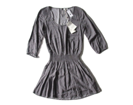 NWT Soft Joie Zandi in Gray Star Moon Print Scoop Neck Smocked Blouson Dress XS - £33.57 GBP