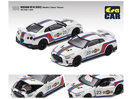 Nissan GT-R R35 #23 White w Blue Red Stripes Martini Racing Limited Edition to 9 - £18.84 GBP