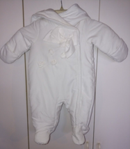 FIRST IMPRESSIONS WHITE INFANT HOODED SNOWSUIT-3-6 MO.-NWT-$58 ORIG.-ADO... - £16.17 GBP