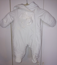 First Impressions White Infant Hooded SNOWSUIT-3-6 MO.-NWT-$58 ORIG.-ADORABLE - £15.36 GBP