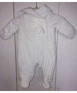 FIRST IMPRESSIONS WHITE INFANT HOODED SNOWSUIT-3-6 MO.-NWT-$58 ORIG.-ADO... - $28.07 CAD