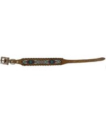 Showman Couture Leather Dog Collar w/ Navajo Beaded Inlay - £17.94 GBP+