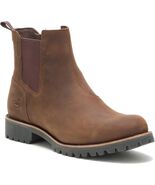 Chaco Fields Chelsea Sz 9 M EU 42 Men WP Leather Boots Chestnut Brown JC... - $113.29 CAD