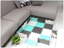 Baby Crawling mat for Floor Play mat for Toddlers Interlocking Foam Tiles playma - £35.58 GBP