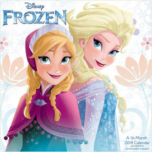 Walt Disney Frozen Movie Animation Art 16 Month 2018 Wall Calendar Style... - $14.50