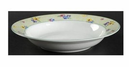 Nikko Soup/Cereal Salad Bowl Pansies Width: 8 1/8 in Yellow Purple Blue Floral - £10.11 GBP