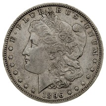 1896-O Silver Morgan Dollar in AU Condition, Decent Luster, Some Toning - £158.74 GBP