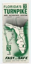 Florida&#39;s Turnpike &amp; Interstate System Brochure with Maps 1967 - $15.84