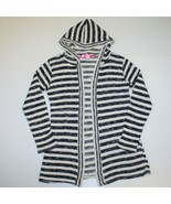 Say What? Girls Hooded Stripe Cardigan size Small 10 11 12 - £6.37 GBP