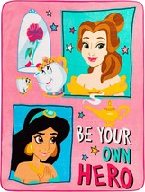 Disney Princess Be Your Own Hero Throw Blanket Measures 46 x 60 Inches - £13.16 GBP