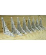 8 Shelf Braces Wall Brackets Cast Iron SMALL 5 x 4 Corbels Distressed Wh... - $39.56 CAD
