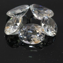 One White Topaz Faceted 9 x 7 mm Oval Colorless Gemstone Averages 2.25 carat - £5.31 GBP