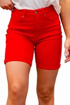 Judy Blue tummy control bermuda shorts in RED - £30.66 GBP