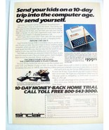 1981 Color Ad Sinclair ZX80 Personal Computer Sinclair Research Ltd Nash... - $10.92 CAD
