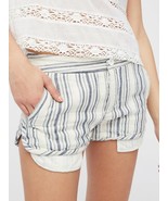 New Free People Night Moves Striped Shorts $78 Size 2 Mid-Rise Relaxed Fit - $46.77 CAD
