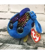 Ty Beanie Boos Aqua Plush Mini Backpack Clip-On Plush Blue Shimmer Fish ... - £9.98 GBP