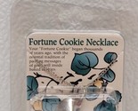 Vintage Giftco Fortune Cookie Necklace - 3D Fortune Cookie Charm Jewelry - £15.43 GBP