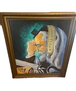 Morning Prayer Framed Judaica Art 39&quot;x 33&quot; Painting on Canvas Signed Lie... - $49.50