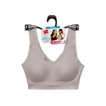 Women&#39;s HANES SIGNATURE INVISIBLE EMBRACE WIRELESS BRALETTE Grey Size XL+ - £6.24 GBP