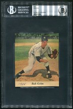 Bob Grim Signed Vintage Photo Auto New York Yankees Circa 1955 Slabbed Bas - £46.26 GBP
