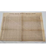 Vintage Conoco Travel Bureau Mileage Chart - $21.05 CAD