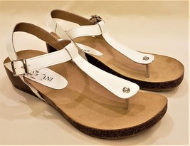CORDANI Made in Italy Gene Cork Wedge Sandals Sz.EU-40/US-9 White Patent... - $79.97