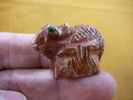 Y-LIZ-CH-16) CHAMELEON LIZARD carving SOAPSTONE Peru FIGURINE stone love... - £6.74 GBP