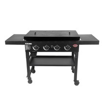 Char-Griller 8036 Flat Iron 4 Burner Outdoor Griddle Gas Grill with Lid,... - $590.99