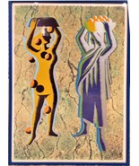 VINTAGE MARK KOSTABI &quot;TWO CULTURES&quot; 5/5 A/P SERIGRAPH ON PAPER H/S FRAME... - £704.68 GBP