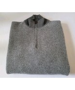 Polo Ralph Lauren Gray Herringbone 1/4 Zip Merino Wool Sweater Ladies Medium - $47.54 CAD