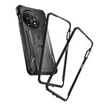 For Oneplus 11 Case Full Body Built-In Kickstand Cover + Screen Protector Black - £24.88 GBP