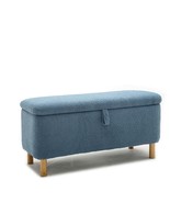 Basics Upholstered Storage Ottoman &amp; Entryway Bench - Blue - $224.18 CAD