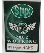 STYX / REO SPEEDWAGON - ORIGINAL 2002 TOUR CONCERT TOUR CLOTH BACKSTAGE ... - $10.00