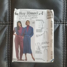 Busy Woman&#39;s McCall&#39;s 4986 Misses&#39; Pullover Cardigan Vest Skirt Pants 22... - $8.54