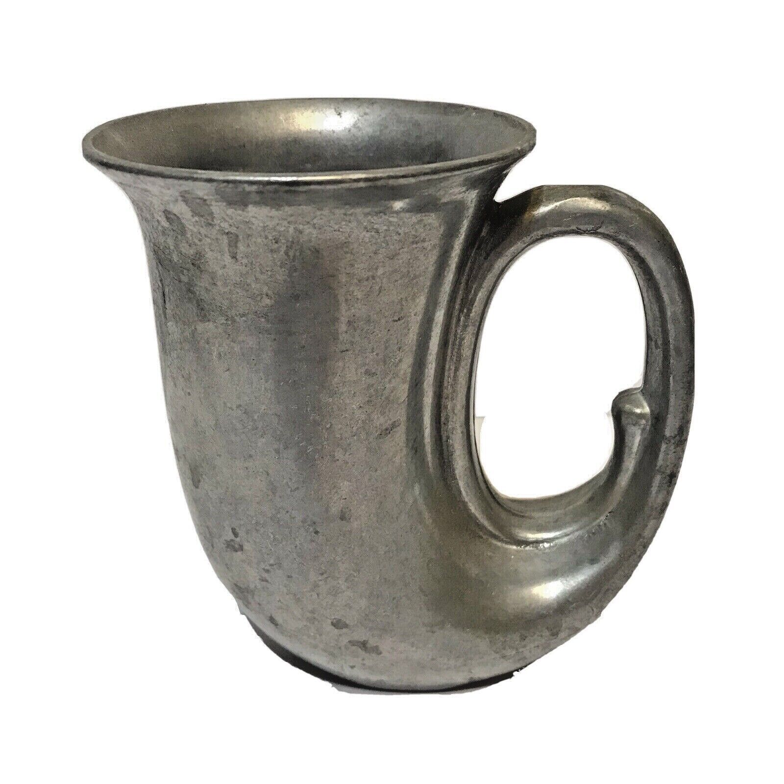 Vintage Pewter French Horn Shaped Mug Duratale By Leonard Made in Italy - $13.59