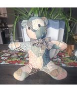 Vintage Patchwork HomeMade Teddy Bear 16-inch - $56.56