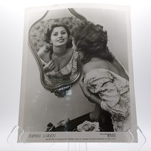 Vintage 1953 Sophia Loren Looking in Mirror in Plunging Dress 8x10 Photo - £21.68 GBP