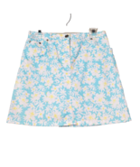 Hearts of Palm Skort Women&#39;s Size 4P Blue Yellow Floral Daisy - $27.06 CAD