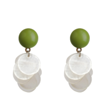 Summer earrings niche design sense earrings high sense green earrings - $19.80