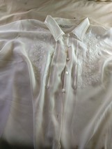 Womens Tops - M&amp;S Size 18 Viscose White Button Up Top - £14.09 GBP