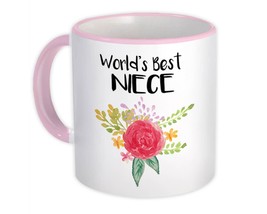 World&#39;s Best Niece : Gift Mug Family Cute Flower Christmas Birthday - £12.74 GBP