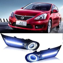 AupTech LED Angel Eyes LED DRL H11 55W Bulbs Fog Lights 4300K Yellow Color for 2 - £159.70 GBP