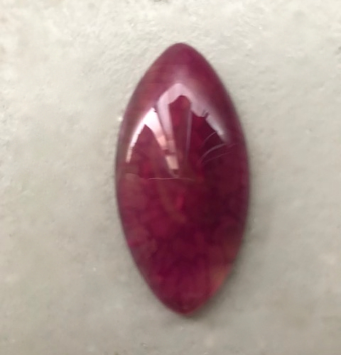 Dragon Veins Rose Clear 40x20mm, 20x40mm stone cab cabochon, pink agate ... - $6.00