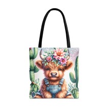 Tote Bag, Highland Cow, Personalised/Non-Personalised Tote bag, awd-1160, 3 Size - £22.38 GBP+