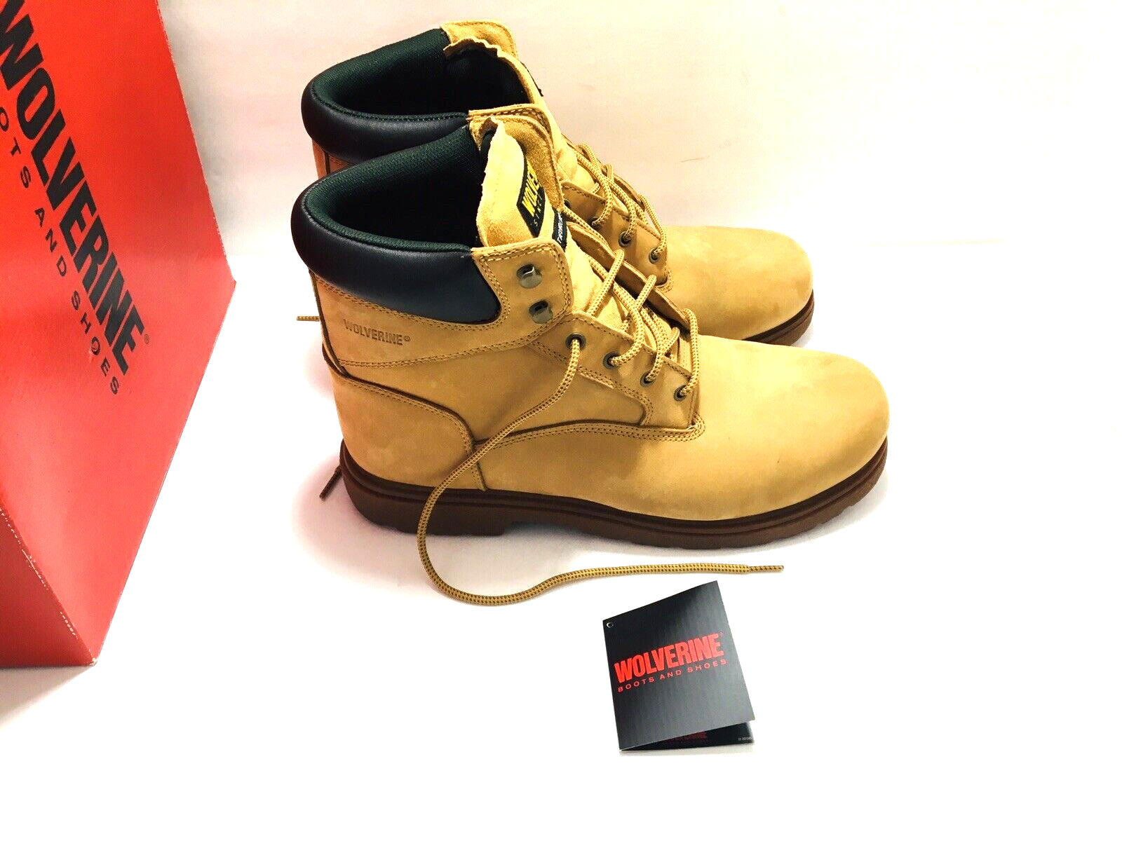 Primary image for Wolverine Cheyenne 6” Gold Tan Work Boots - Size 14 M W/Original Box Heavy Duty
