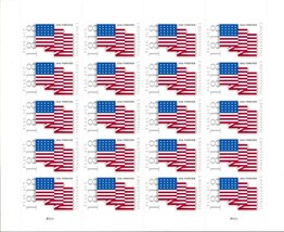 Flag Act of 1818 Full Sheet of 20  -  Postage Stamps Scott 5284 - $21.55